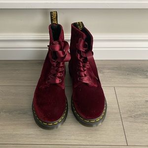 Dr. Martens Burgundy Ankle Boots